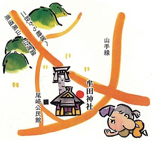 源助さんが高倉宮に通った道は、今は車がひっきりなしに通っているの画像