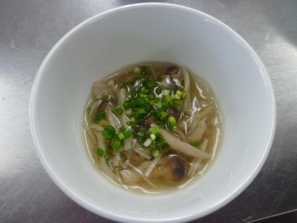きのこの生姜風スープの完成の画像