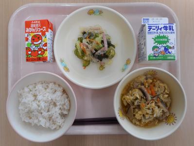 本日の学校給食献立の画像
