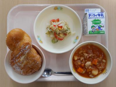 本日の学校給食献立の画像