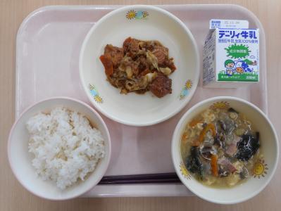 本日の学校給食献立の画像