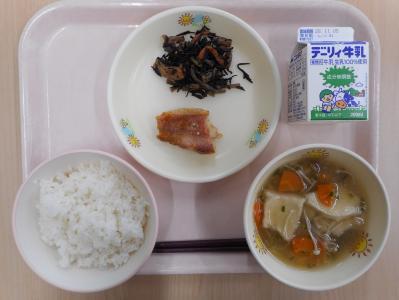 本日の学校給食献立の画像