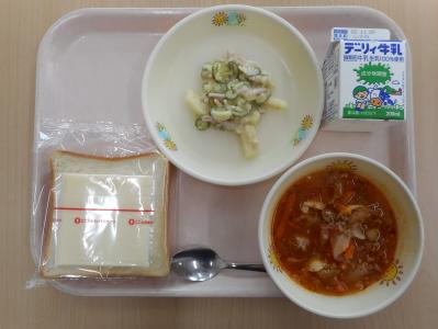 本日の学校給食献立の画像