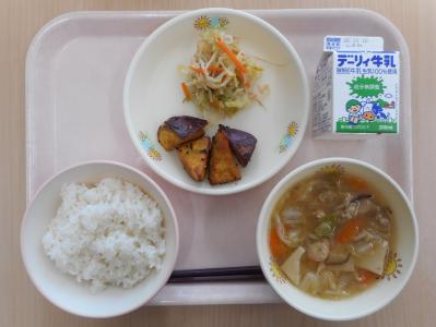 本日の学校給食献立の画像