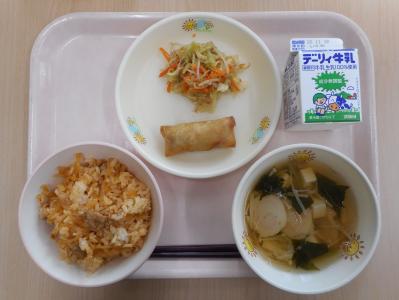 本日の学校給食献立の画像