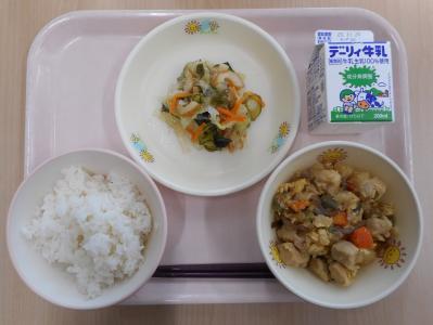 本日の学校給食献立の画像