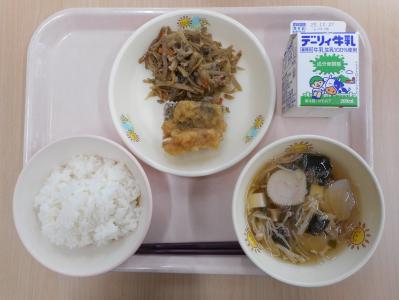 本日の学校給食献立の画像
