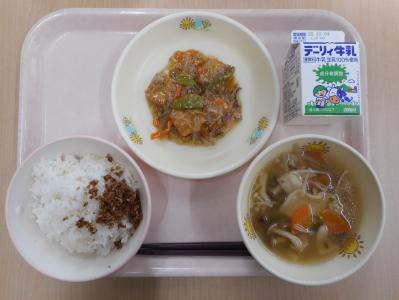 本日の学校給食献立の画像