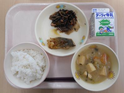 本日の学校給食献立の画像