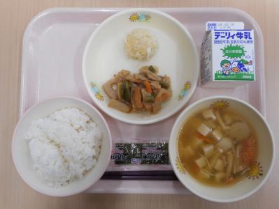 本日の学校給食献立の画像