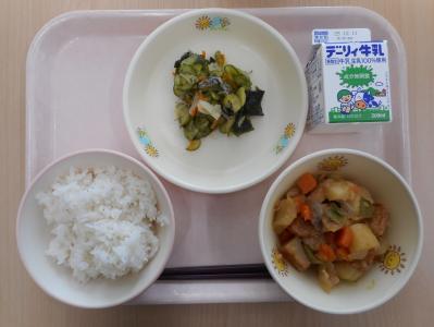 本日の学校給食献立の画像