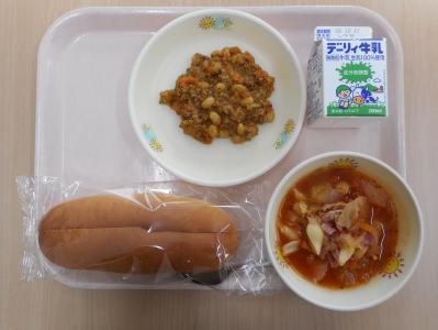 本日の学校給食献立の画像