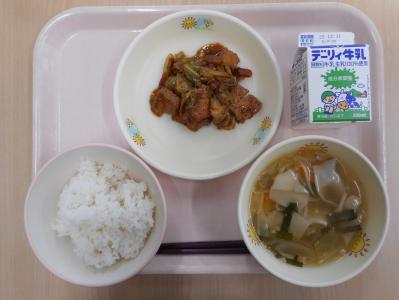 本日の学校給食献立の画像