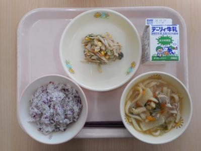 本日の学校給食献立の画像