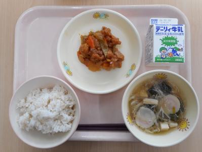 本日の学校給食献立の画像