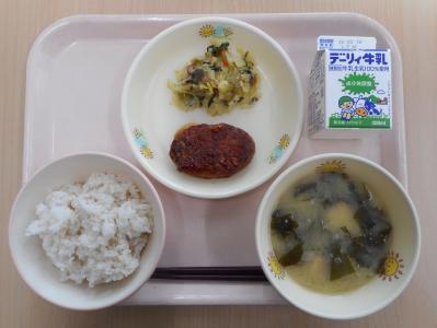 本日の学校給食献立の画像