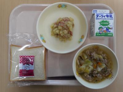 本日の学校給食献立の画像