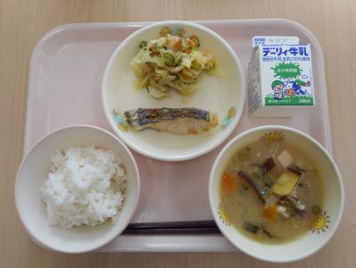本日の学校給食献立の画像