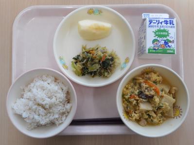 本日の学校給食献立の画像