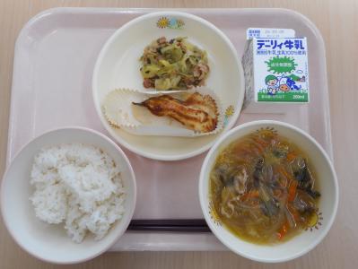 本日の学校給食献立の画像