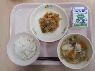 本日の学校給食献立の画像