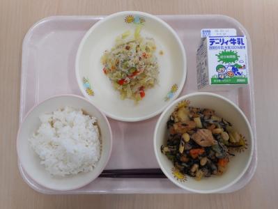 本日の学校給食献立の画像