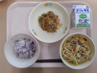 本日の学校給食献立の画像