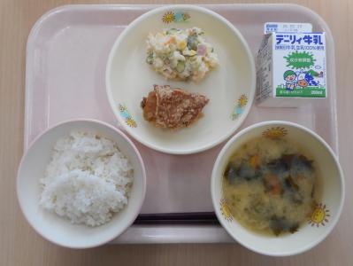 本日の学校給食献立の画像