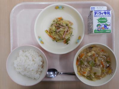 本日の学校給食献立の画像