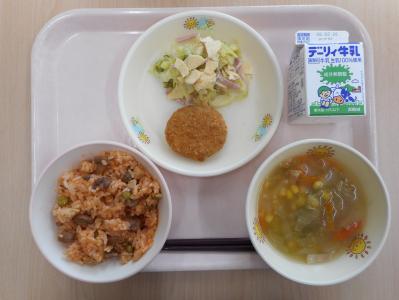本日の学校給食献立の画像