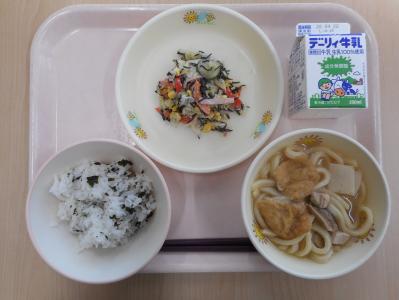 本日の学校給食献立の画像