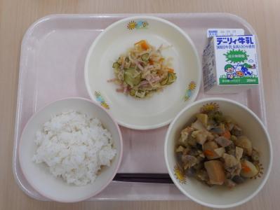 本日の学校給食献立の画像