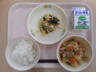 本日の学校給食献立の画像