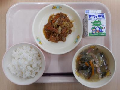 本日の学校給食献立の画像