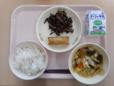 本日の学校給食献立の画像