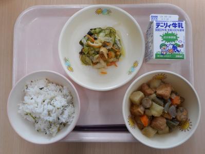 本日の学校給食献立の画像