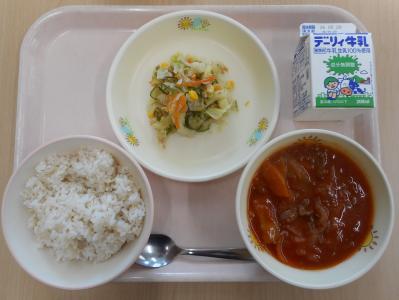 本日の学校給食献立の画像