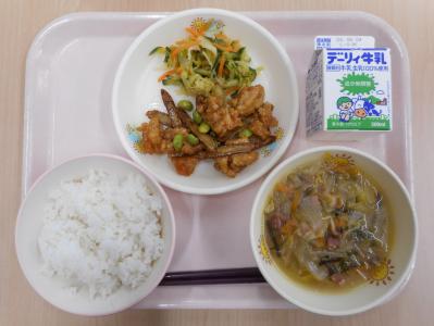 本日の学校給食献立の画像