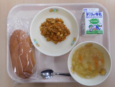 本日の学校給食献立の画像