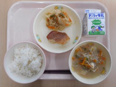 本日の学校給食献立の画像