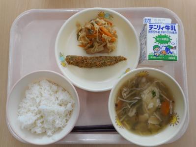 本日の学校給食献立の画像