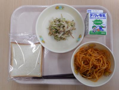 本日の学校給食献立の画像