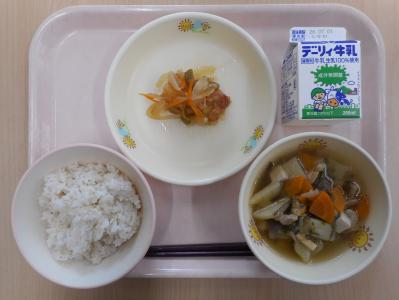 本日の学校給食献立の画像