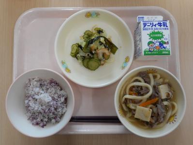 本日の学校給食献立の画像