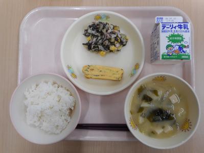 本日の学校給食献立の画像