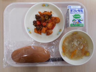 本日の学校給食献立の画像