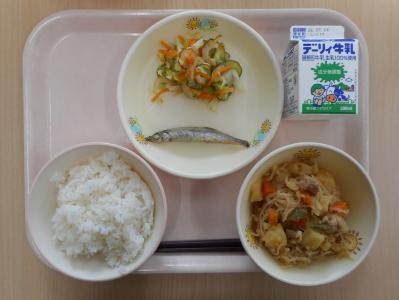 本日の学校給食献立の画像