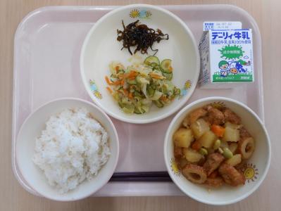 本日の学校給食献立の画像