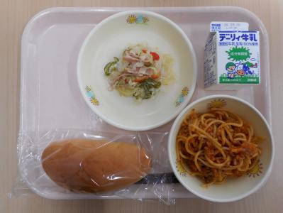 本日の学校給食献立の画像