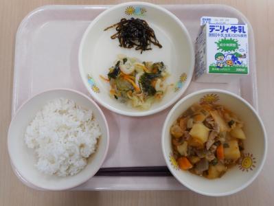 本日の学校給食献立の画像